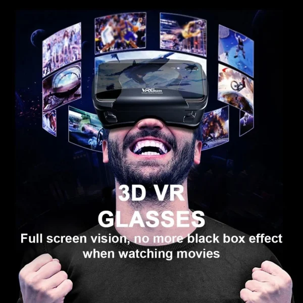 VRG Pro VR Glasses Virtual Reality Headset Devices Viar 3D Helmet Goggles Lenses Smart For Smartphone Cell Phone With Controller - Image 4