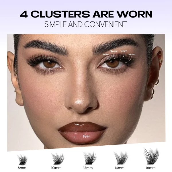 DIY Lash Extension Kit Individual Eyelash Extension Kit Cluster Lashes Kit Lash Glue Remover for Eyelash Extensions Makeup - Image 4