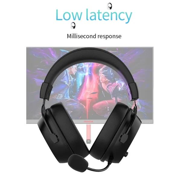 High-end 2.4G Wireless Overhead Sports Headphones with Bluetooth White Gaming Headset with Microphone Noise Canceling Headphones - Image 3