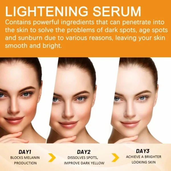 Vitamin C Whitening Face Serum Hyaluronic Remover  Acid Lightens Black Spot Sunburn Anti-oxidation Korean Skincare Products - Image 3