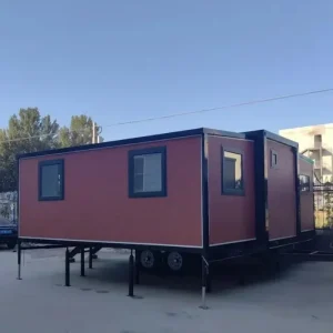 Expandable Container Houses on Trailer 40 Foot Container House Prefabricated Tiny Home on Wheels Ready To Ship