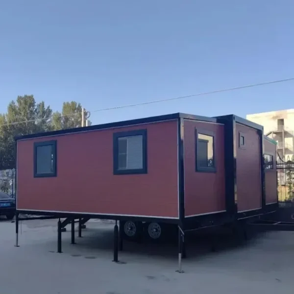 Expandable Container Houses on Trailer 40 Foot Container House Prefabricated Tiny Home on Wheels Ready To Ship