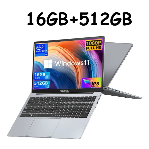 ACEMAGIC 15.6" Ultra Slim Laptop 16GB RAM 512GB SSD Intel N97 Notebook Gamer 1920*1080 Display Office Study Computer Windows 11 - Image 7