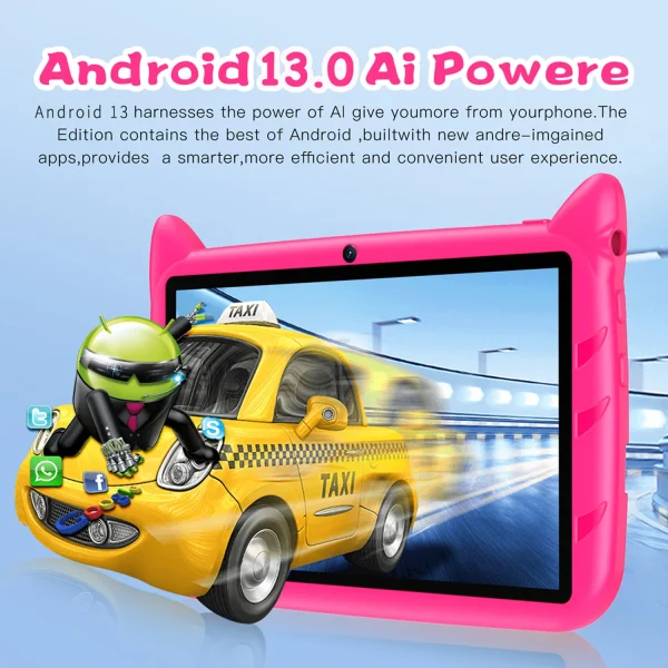2025 New 7 Inch Kids Tablets Android 13 Quad Core 4GB RAM 64GB ROM 5G WiFi Bluetooth Google Learning Education Tablet PC 4000mAh - Image 2