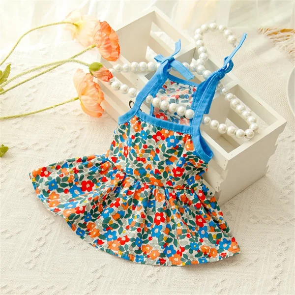 Summer Cotton Sphynx Cat Suspender Skirt Love Flower Pet Princess Dresses for Cats Gotas Katten Kedi Dog Dress mascotas Clothes - Image 8