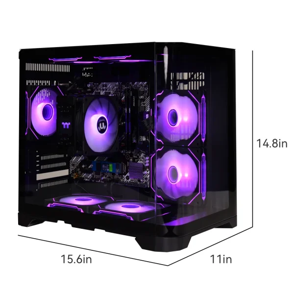 YEAH MAGIC Gaming Desktop AMD Ryzen 5 5600GT 3.9GHz 16GB(8G*2) DDR4 3200 1T NVME SSD ARGB 7 Fans Win 11 Home Gamer Desktop WIFI6 - Image 3