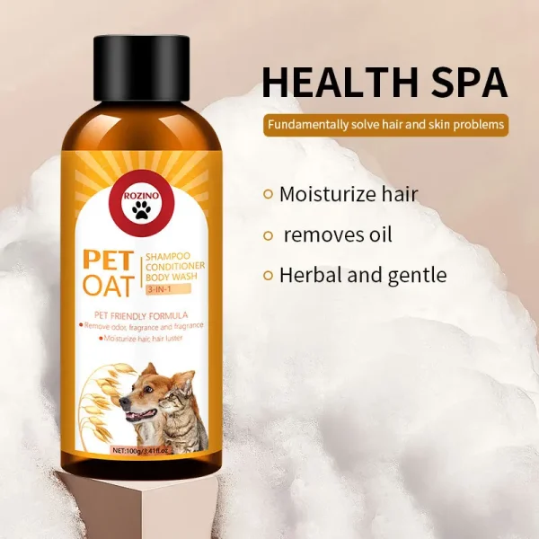 Pet Shampoo and Conditioner 3 in 1 Plant Based Organic Sulfate Free Soap Free Tear Free Moisturizer for Pets Cats and Dogs - Image 4