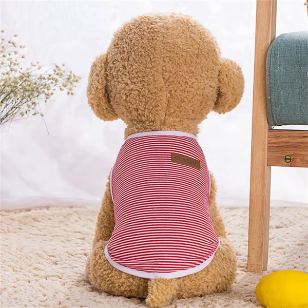 Summer Cotton Cat Puppy Vest Classic Stripes Pet Sleeveless T-shirt for Small Dogs Cats Kitten Clothing Outfit ropa para gatos - Image 12