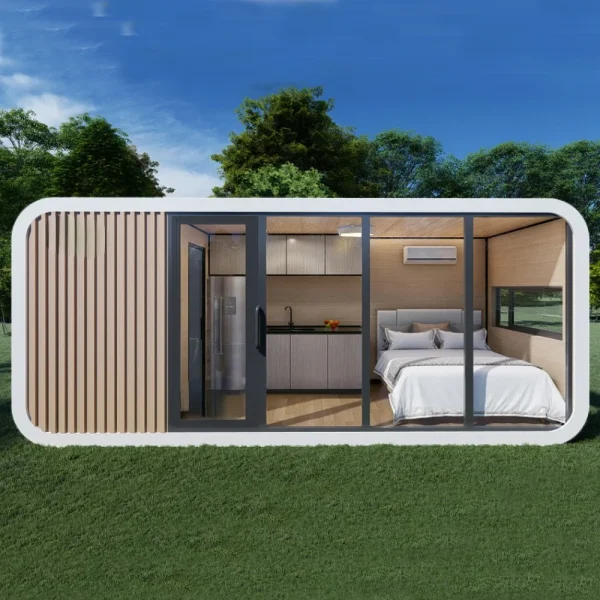 Luxurious Prefab Pod Shaped Prefabricated Movable Steel Structure Container Homes Apple Cabin Kit Houses For Sale - Image 3