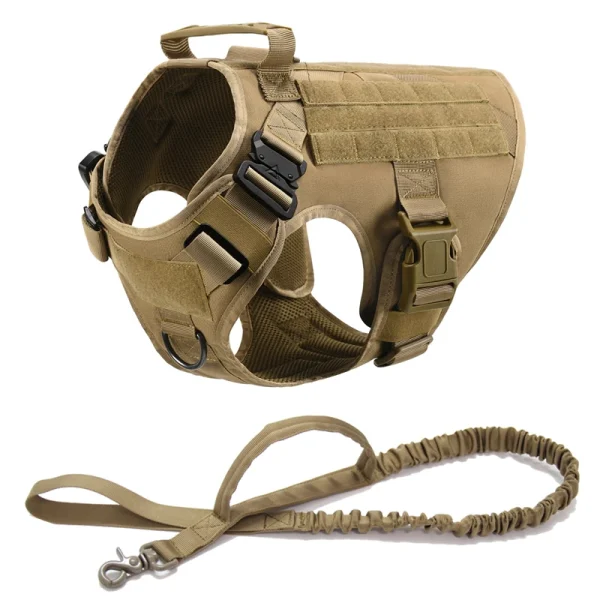 Tactical Military Vest Pet German Shepherd Golden Retriever Tactical  Training Dog Harness and Leash Set For All Breeds Dogs - Image 17