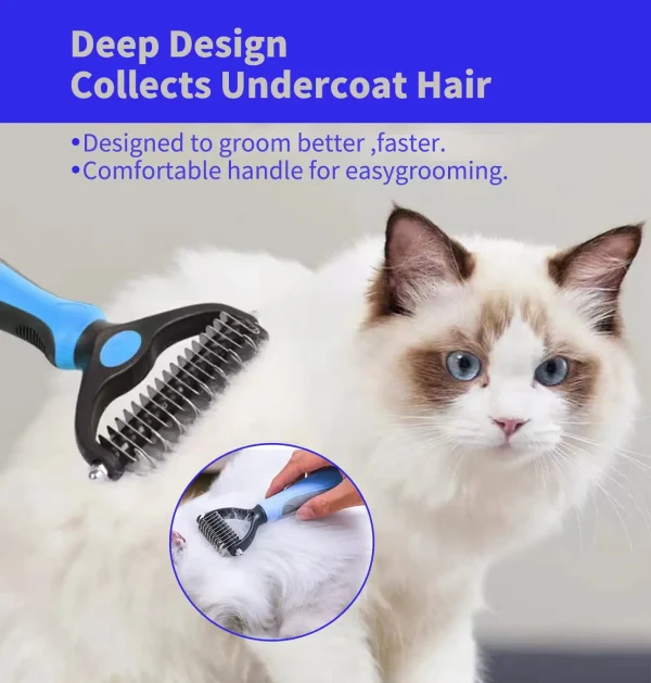 Professional Pet Deshedding Brush Dog Hair Remover Pet Fur Knot Cutter Puppy Cat Comb Brushes Dogs Grooming Shedding Supplies - Image 4