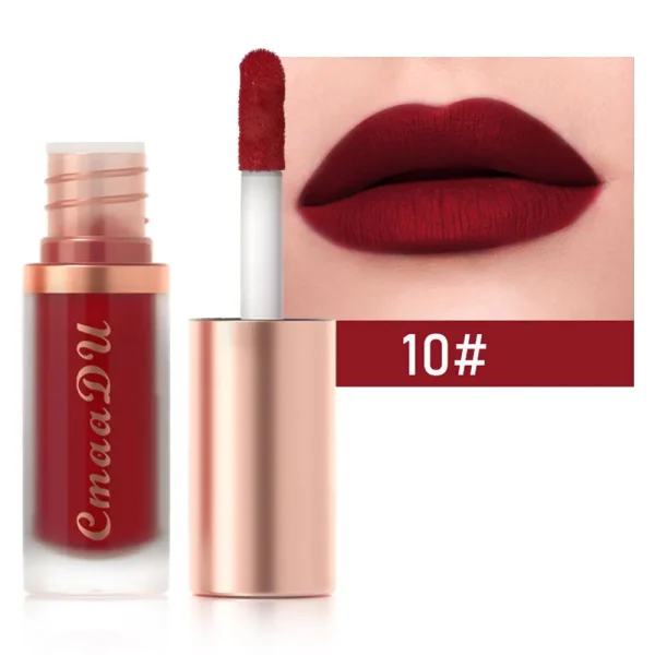 1pcs Waterproof Matte Velvet Lip Glaze Moisturizing Long Lasting Non-stick Cup Not Easy To Fade Lip Gloss Lipstick Makeup - Image 10