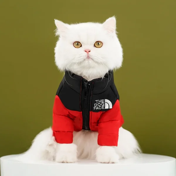Winter Warm Cat Jacket for Medium Small Cats Cotton French Bulldog Dogs Winter Clothes Windproof Coat Puppy Pet Outfits - Image 3