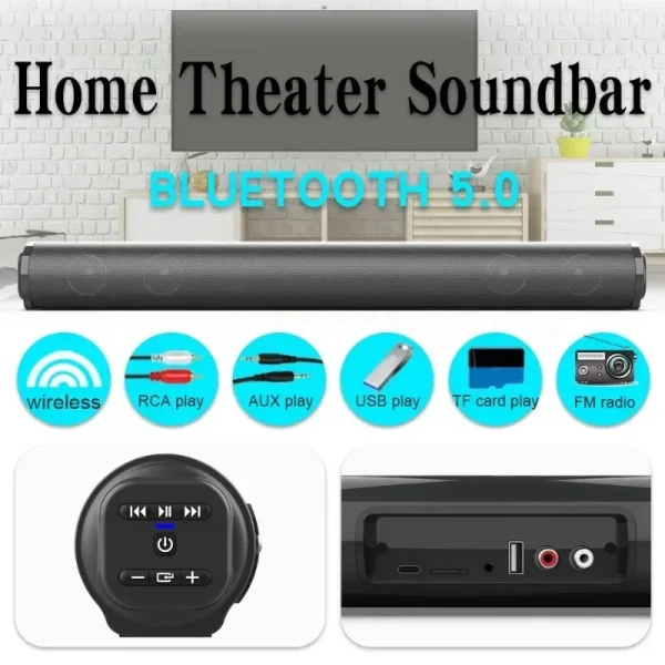 Super Powerful Wireless Bluetooth Speaker Portable Sound Bar Caixa De Som Bluetooth Home Theater TV Sound Box Subwoofer FM Radio - Image 6
