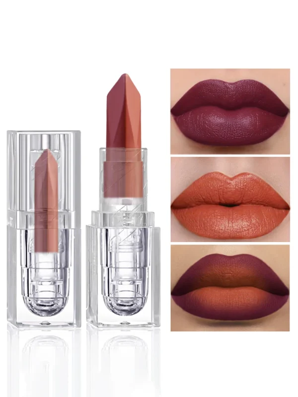 Orange Lipstick Lip Glaze Silky Smooth Matte Lip Gloss Carrot Bright Color Lasting Lip Stick Sexy Women Cosmetics Makeup Product - Image 8