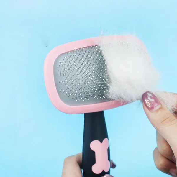 Dog Cats Needle Comb Pet Hair Removal Brush Puppy Beauty Grooming Skin Care Pet Deshedding Products 360° Brush Head Rotation - Image 2