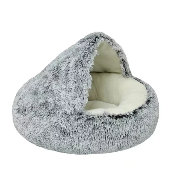 Cat Bed Pet Mattress Warm Soft Plush Pet Bed with Cover Round  Cat Dog  Sleeping Nest Cave for Small Dogs kitten - Image 7