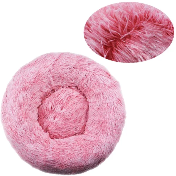 Round Dog Bed Winter Warm Cat Bed Plush Basket for Dog Washable Pet Bed for Small Medium Large Dog Sofa Cat - Image 15