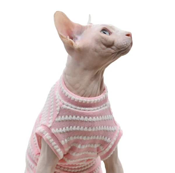 Sphynx Cat Clothes Hairless Cat Clothes Cat Summer Pure Cotton Skin-friendly Close-fitting  Cat Clothing for Small Cats and Dogs - Image 3