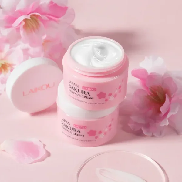 LAIKOU Japan Sakura Face Cream Smoothing Moisturizer Whitening Nourishing Oil Control Skin Care 25g - Image 4
