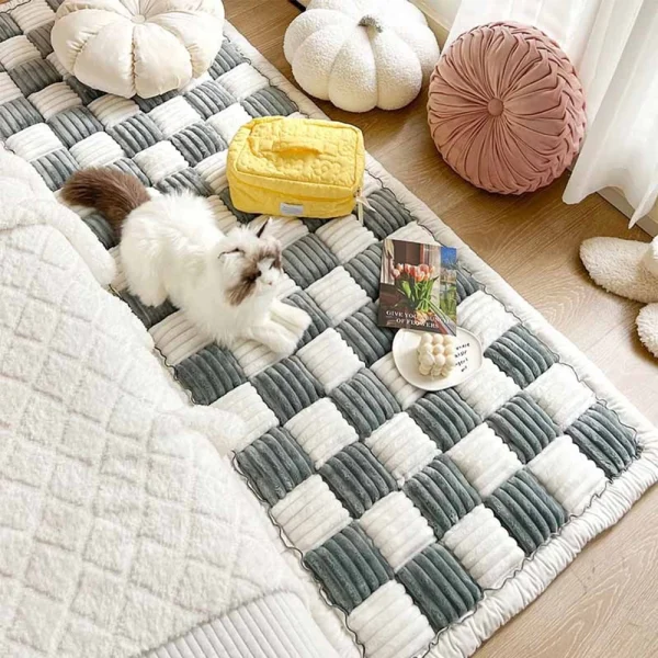 Dog Bed Mat Warm Pet Cat Scratchable Blanket Anti-slip Washable Cushion Sofa Couch Cover Protector For Large Dogs Pet Supplies - Image 2