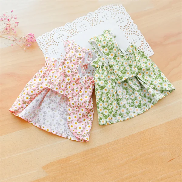 Summer Cotton Sphynx Cat Suspender Skirt Love Flower Pet Princess Dresses for Cats Gotas Katten Kedi Dog Dress mascotas Clothes - Image 4