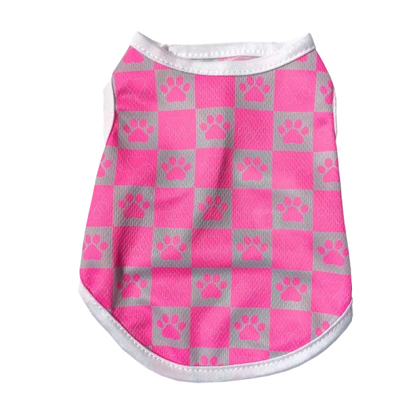 Summer Cat Vest T-shirt Mesh Breathable Paw Print Sphynx Clothes For Small Medium Dog Cats Kitten Puppy Costume Pug Pet Coat - Image 8