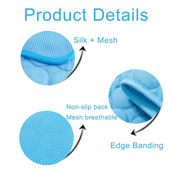 Pet Dog Cooling Bed Mat Iced Rug Summer Extra Large Durable Pad for Small Big Dogs and Cats Puppy Blanket Washable Accessories - Image 2