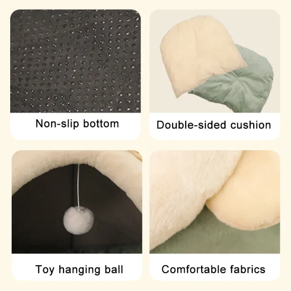 Washable pet lounger cushions, cat mat beds, warm and soft baskets, cozy warm cat kennels, house tents, small pet dogs, winter - Image 6