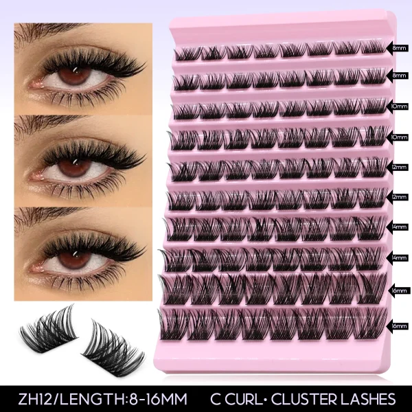 DIY Lash Extension Kit Individual Eyelash Extension Kit Cluster Lashes Kit Lash Glue Remover for Eyelash Extensions Makeup - Image 19