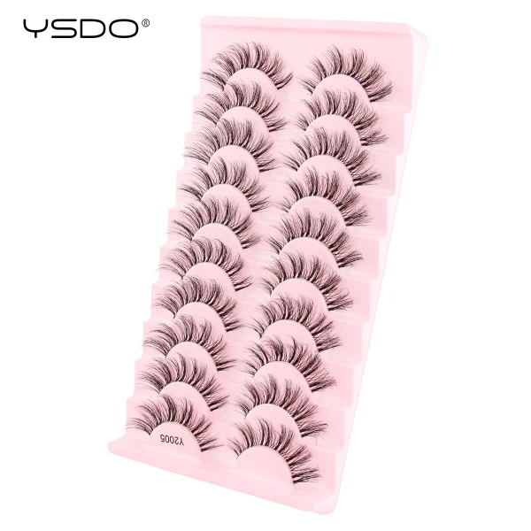 YSDO Half Eyelashes 3/10 pairs Natural Full False Eyelashes 3d Lashes  Cat Eye Fake Eyelashes Extension Faux Cils Makeup Tools - Image 16