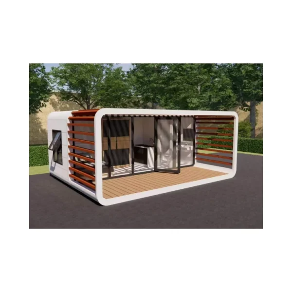 20ft 40ft Outdoor Hotel Modern Extendable Popular Prefab House Tiny House Mobile Office Apple Cabin - Image 4