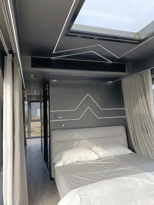 Cymdin prefab outdoor mobile cheap price space cap sule house restaurant hotel room tiny home Frame Container Resort space - Image 4