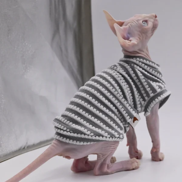 Sphynx Cat Clothes Hairless Cat Clothes Cat Summer Pure Cotton Skin-friendly Close-fitting  Cat Clothing for Small Cats and Dogs - Image 6
