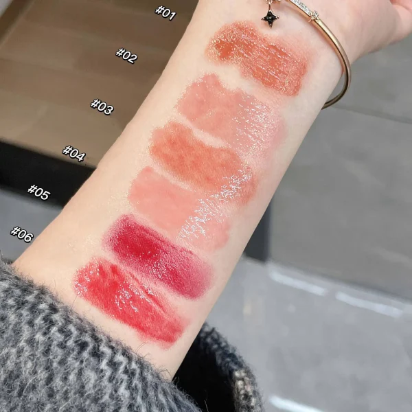 Water-light Lip Glaze Mirror Glitter Lip Tint Long Lasting Moisturising Love Heart Shape Solid Lipstick Pen Lips Makeup Cosmetic - Image 5