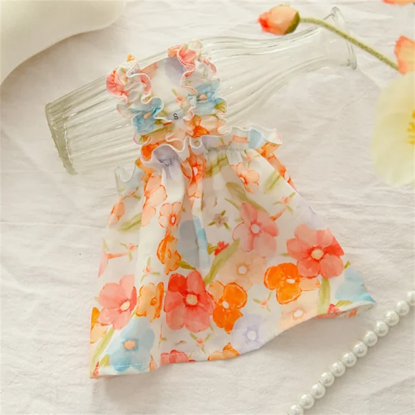 Summer Cotton Sphynx Cat Suspender Skirt Love Flower Pet Princess Dresses for Cats Gotas Katten Kedi Dog Dress mascotas Clothes - Image 12