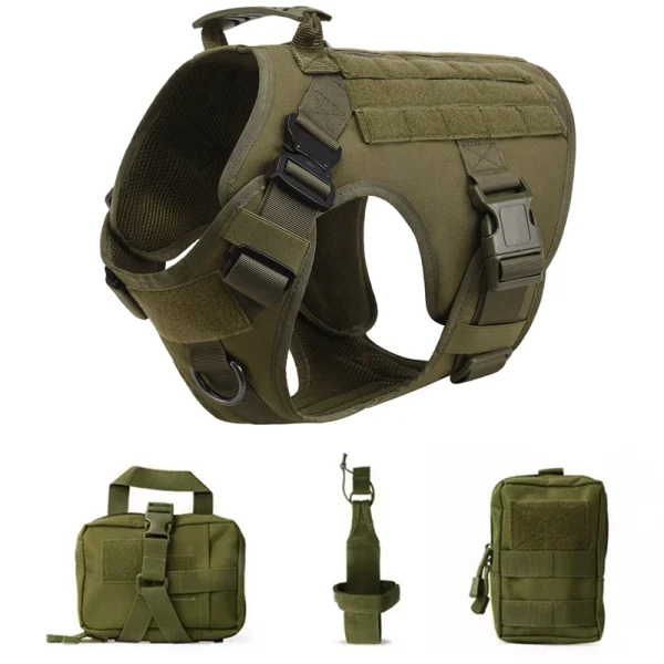 Tactical Military Vest Pet German Shepherd Golden Retriever Tactical  Training Dog Harness and Leash Set For All Breeds Dogs - Image 14