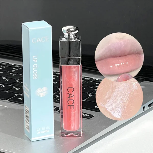 Water Light Glass Lip Glaze Hydrating Mirror Lip Oil Nourishing Pearlescent Glitter Lip Gloss Plumper Clear Tint Lip Balm Makeup - Image 5