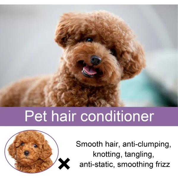 Pet Hair Conditioner Hair Softening Prevent Hair Knots Bathless Clean Odor Removal Moisturizing Cat Anti Mite Ticks Dog Shampoo - Image 6