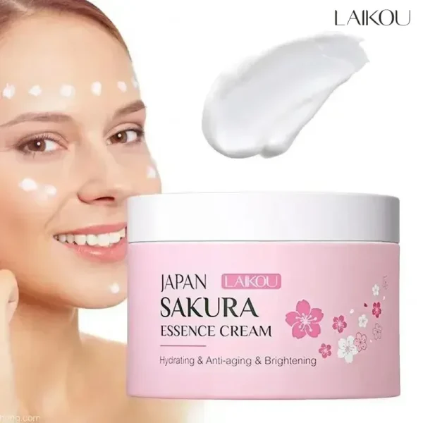 LAIKOU Japan Sakura Face Cream Smoothing Moisturizer Whitening Nourishing Oil Control Skin Care 25g - Image 3