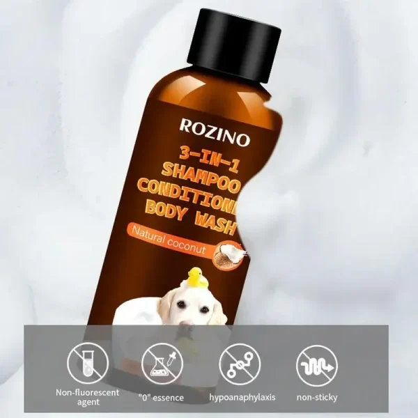 Dog Wash 3-in-1 Coconut Shampoo and Conditioner Plant-Based Organic Tearless Moisturizer Dog Shampoo and Conditioner Carpet - Image 2
