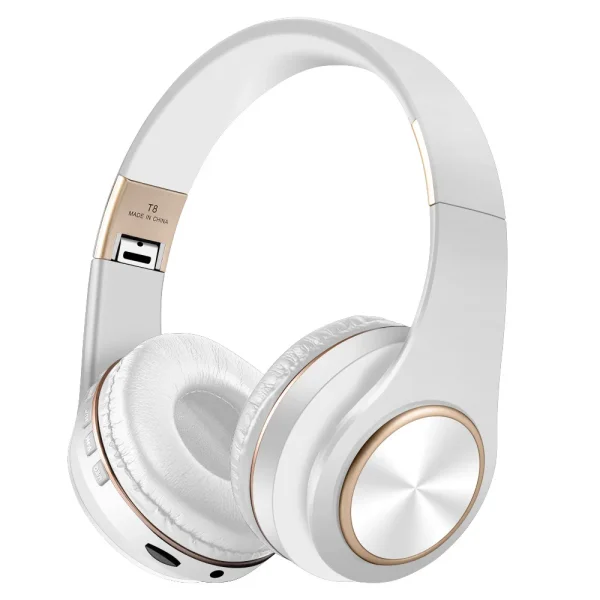 T8 Earphones Bluetooth Wireless Gaming Headphones for Pc Audio Headset Sale Collapsible Over-ear With Cable and Mic Hearing Aids - Image 10