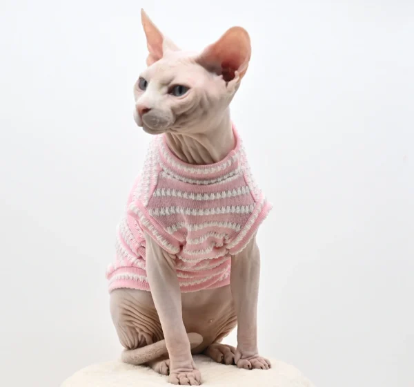 Sphynx Cat Clothes Hairless Cat Clothes Cat Summer Pure Cotton Skin-friendly Close-fitting  Cat Clothing for Small Cats and Dogs - Image 5