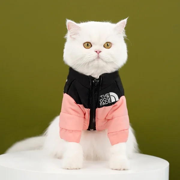 Winter Warm Cat Jacket for Medium Small Cats Cotton French Bulldog Dogs Winter Clothes Windproof Coat Puppy Pet Outfits - Image 6