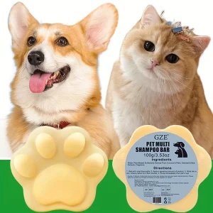 GZE Pet Shampoo & Conditioner 2 in 1 Bar Soap For Dogs & Cats - Helps Itching, Hot Spots, Irritation & Allergies, Sensitive Skin
