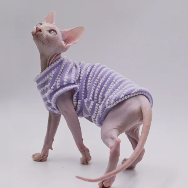 Sphynx Cat Clothes Hairless Cat Clothes Cat Summer Pure Cotton Skin-friendly Close-fitting  Cat Clothing for Small Cats and Dogs - Image 2