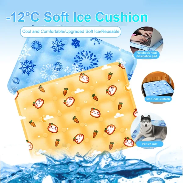 Summer Pet Cooling Mat Breathable Ice Blanket for Dogs Cats Pets Sleep Cold Bed Washable Ice Silk Pads Cushion Pet Accessories