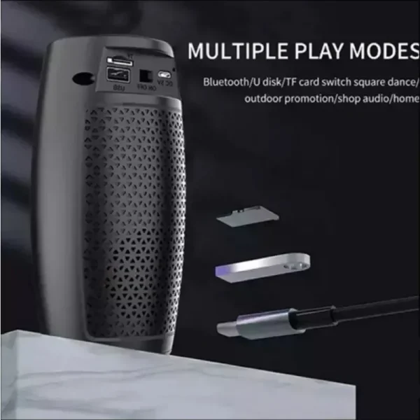Bluetooth Speaker Dual Speaker Stereo Outdoor Tfusb Playback Fm Voice Broadcasting Portable Subwoofer Wireless Speaker - Image 2