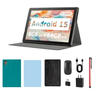 ANRY 2025 Android 15 HD Display 10.1 Inch 8GB(4+4 Expand) RAM+64GB ROM Tablet 5000Mah Dual Camera 5G Wifi A523 Octa-core Tablets