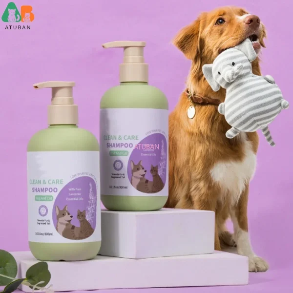ATUBAN Dog Shampoo and Conditioner,Hypoallergenic Dog Shampoo for Smelly Dogs,Probiotic Pet Shampoo for Dogs,Royal Lavender - Image 3